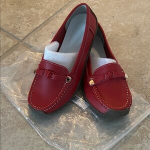New. RED Loafers for Women NWT